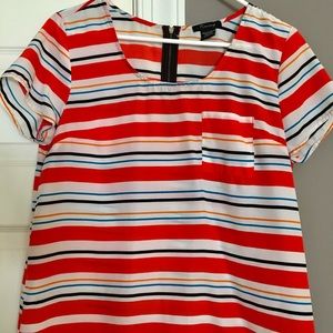 Striped Crewneck Blouse Top